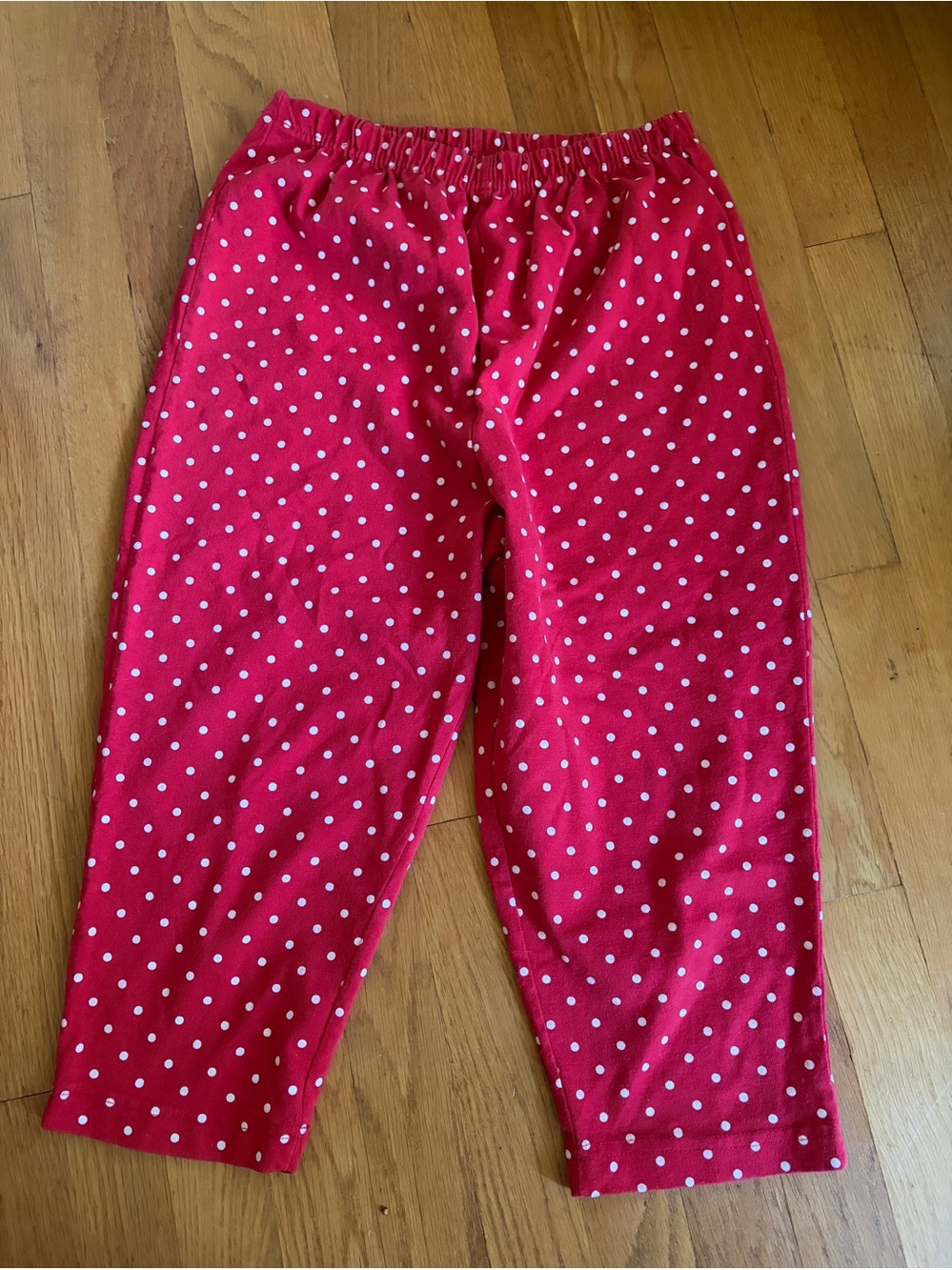 Arista Red White Polkadot Elastic Waist Capri Size M